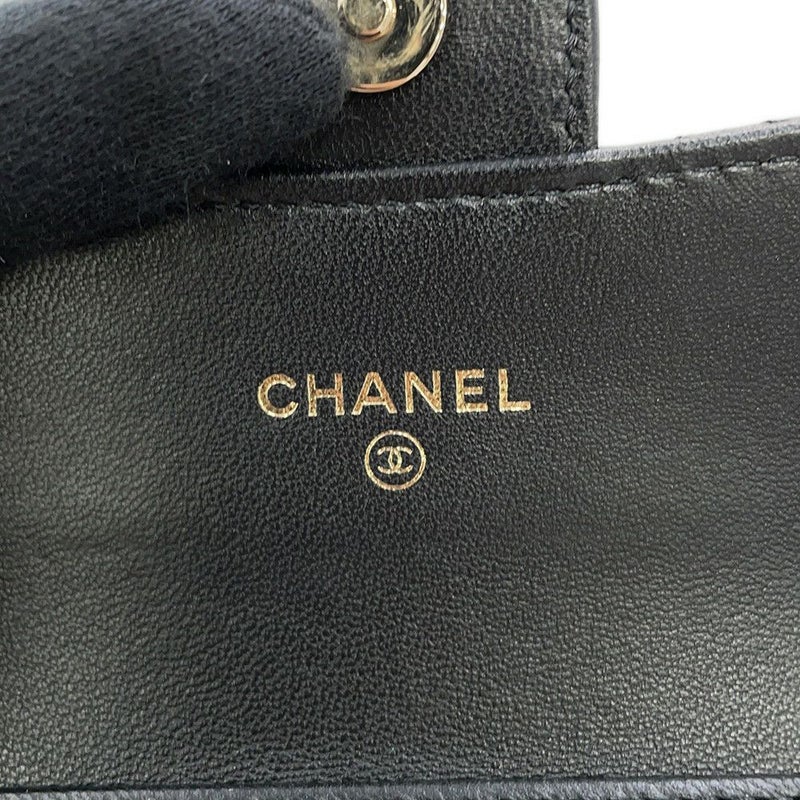 シャネル チェーンショルダーバッグ マトラッセ ココマーク クラシック チェーンクラッチ ラムスキン AP2475 CHANEL 黒