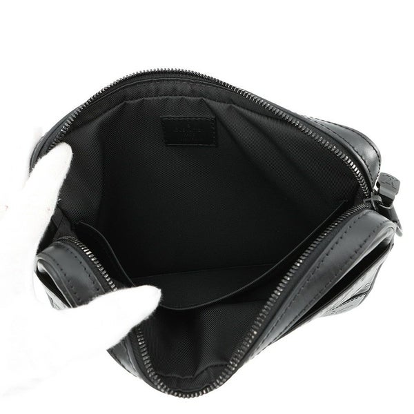 ルイヴィトン ショルダーバッグ モノグラム・シャドウ デュオ・メッセンジャー M69827 黒 ブラック