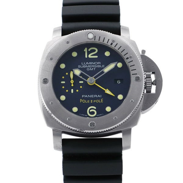 パネライ ルミノール サブマーシブル1950 3DAYS GMT 500本限定 PANERAI 腕時計 ブルー文字盤
