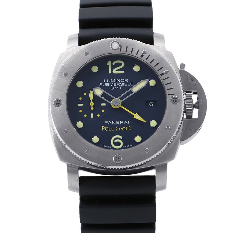 パネライ ルミノール サブマーシブル1950 3DAYS GMT 500本限定 PANERAI 腕時計 ブルー文字盤