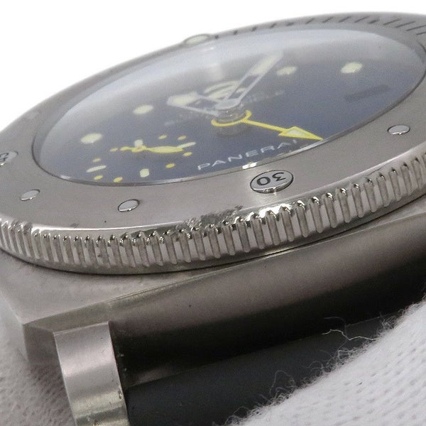 パネライ ルミノール サブマーシブル1950 3DAYS GMT 500本限定 PANERAI 腕時計 ブルー文字盤