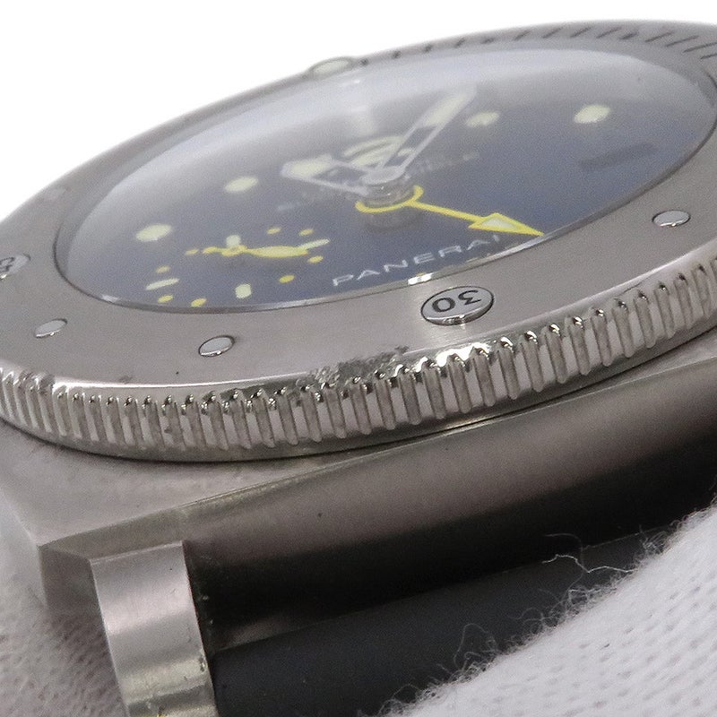パネライ ルミノール サブマーシブル1950 3DAYS GMT 500本限定 PANERAI 腕時計 ブルー文字盤