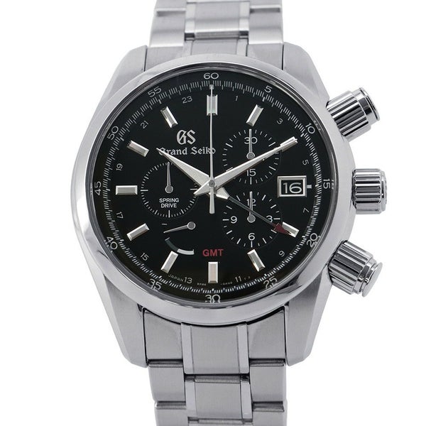 セイコー グランドセイコー GMT スプリングドライブ SEIKO 腕時計 黒文字盤