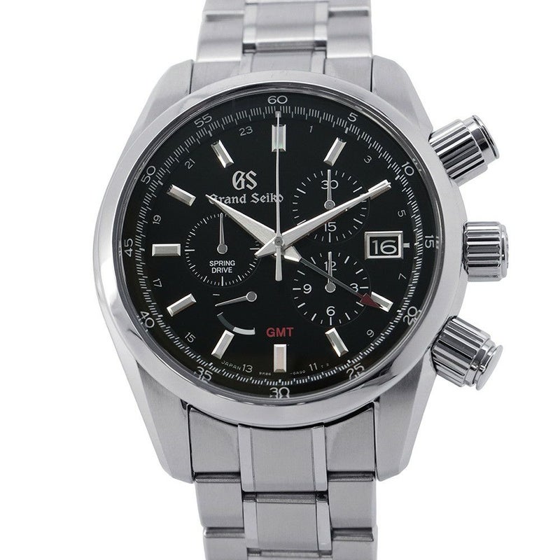 セイコー グランドセイコー GMT スプリングドライブ SEIKO 腕時計 黒文字盤