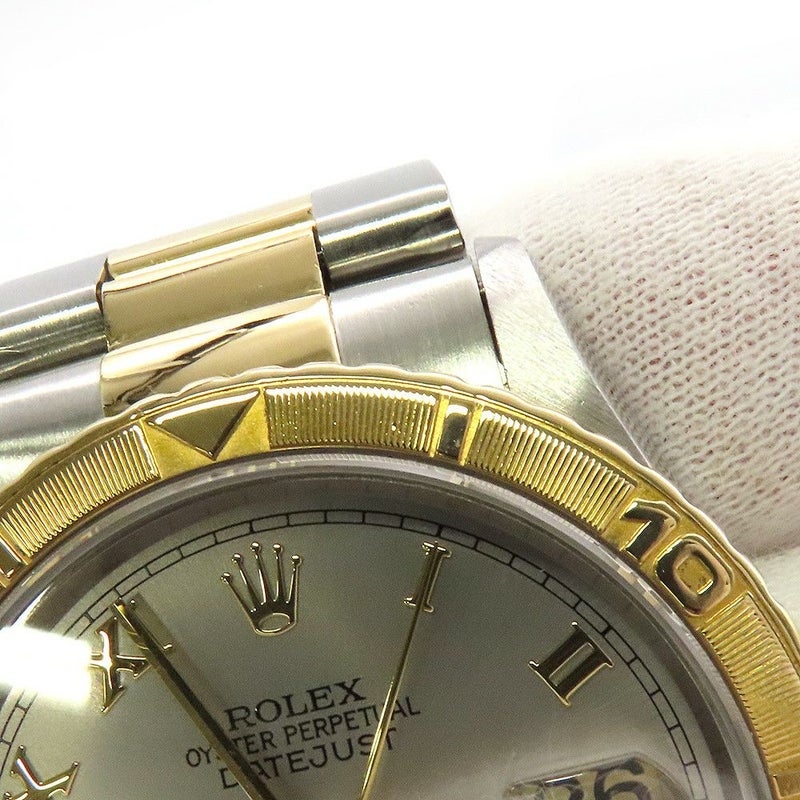 ロレックス デイトジャスト サンダーバード T番 SS/K18YG 16263 ROLEX 腕時計 グレー文字盤 ローマン