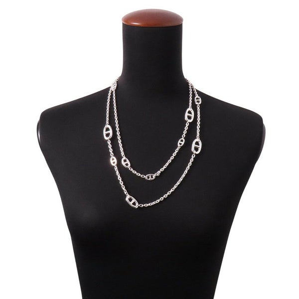 エルメス ネックレス シェーヌダンクル ファランドール 120 SV925シルバー HERMES ジュエリー