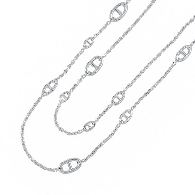 エルメス ネックレス シェーヌダンクル ファランドール SV925シルバー 120 HERMES ロングネックレス ジュエリー