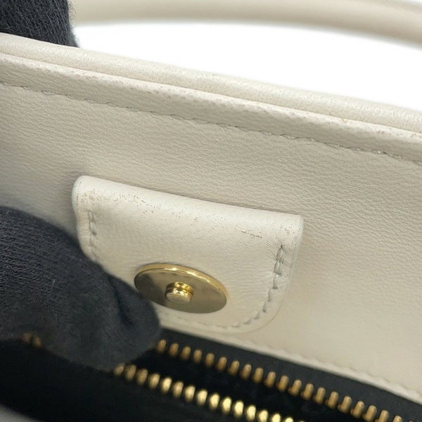 プラダ ハンドバッグ ギャザー レザー 1BA172 PRADA 2way 白