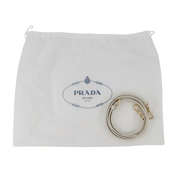 プラダ ハンドバッグ ギャザー レザー 1BA172 PRADA 2way 白
