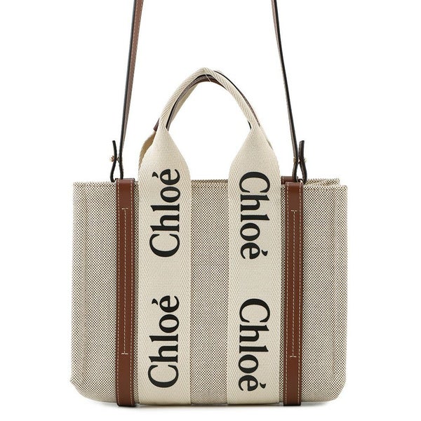 クロエ ハンドバッグ ウッディ トート スモール キャンバス CHC22AS397I2690U Chloe 2way