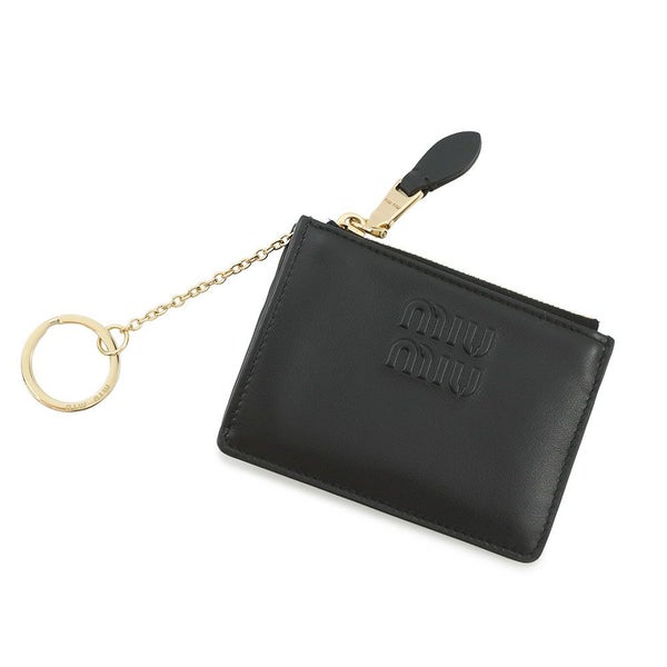 ミュウミュウ カードケース ロゴ 5MC093 MIUMIU 財布 黒