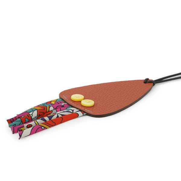 エルメス バッグチャーム プティアッシュ イカ ルージュ/グレー/ブラック トリヨンクレマンス/シェブルミゾル HERMES