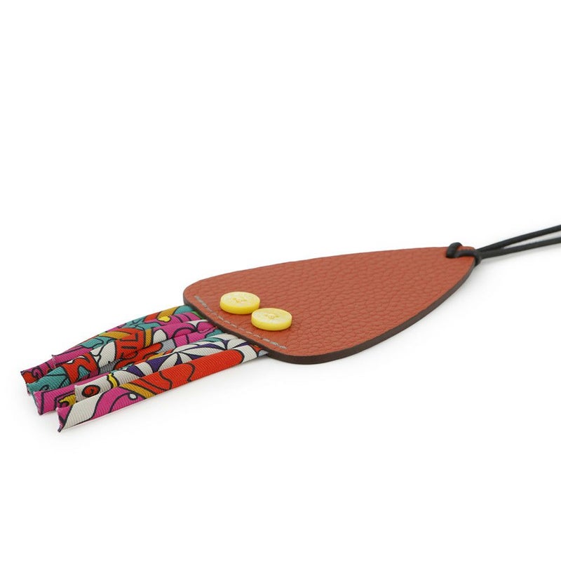 エルメス バッグチャーム プティアッシュ イカ ルージュ/グレー/ブラック トリヨンクレマンス/シェブルミゾル HERMES