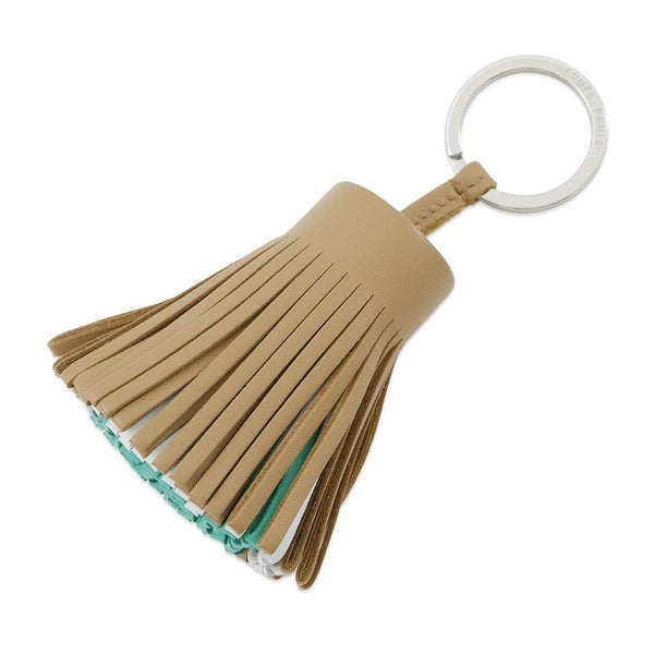 エルメス カルメン トリコロール チャイ/ブループリュム/ミント/シルバー金具 ラムスキン U刻印 HERMES チャーム