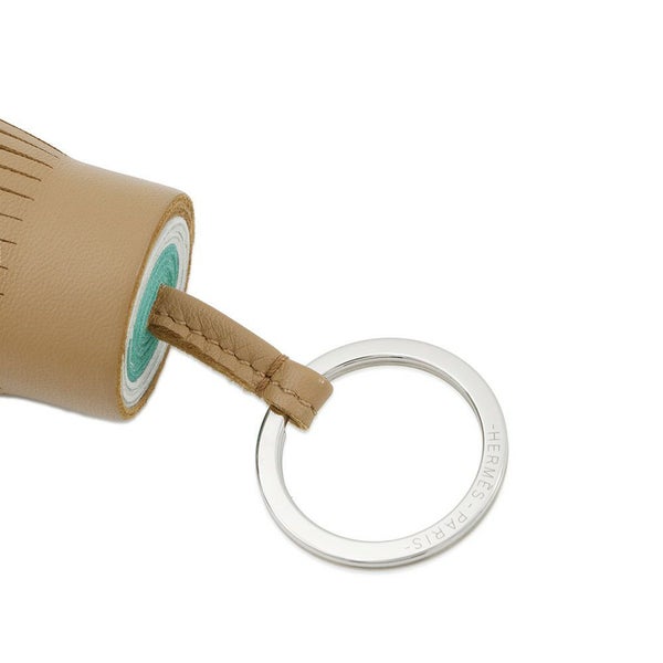 エルメス カルメン トリコロール チャイ/ブループリュム/ミント/シルバー金具 ラムスキン U刻印 HERMES チャーム