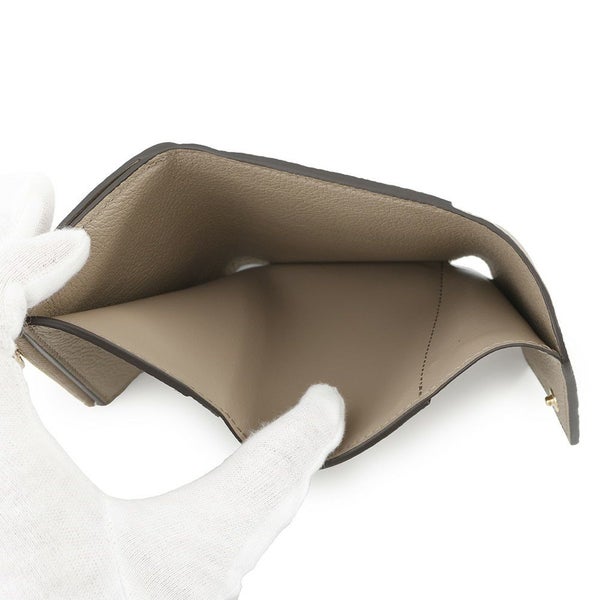 ルイヴィトン 三つ折り財布 モノグラム・アンプラント ポルトフォイユ・ゾエ M69800 LOUIS VUITTON グレージュ