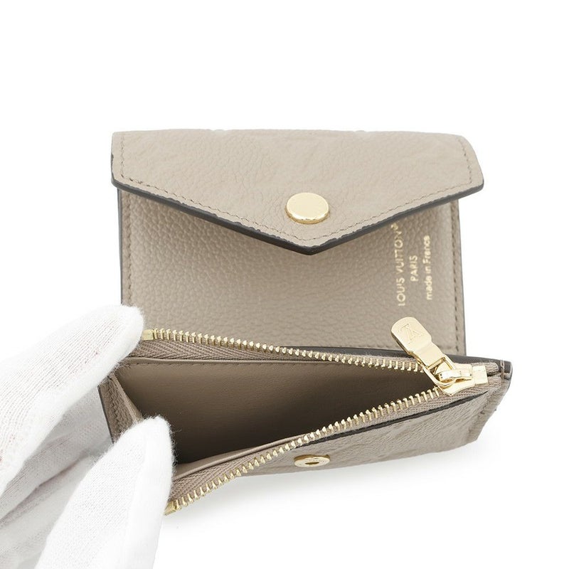 ルイヴィトン 三つ折り財布 モノグラム・アンプラント ポルトフォイユ・ゾエ M69800 LOUIS VUITTON グレージュ