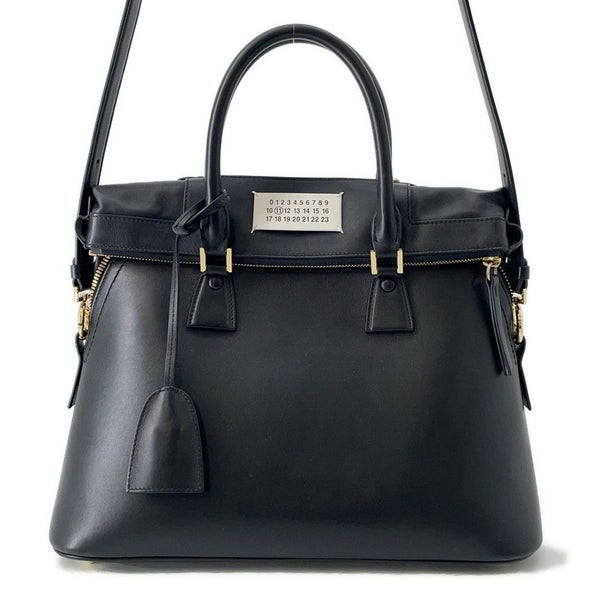 メゾンマルジェラ ハンドバッグ 5AC ミディアム レザー Maison Margiela 2wayショルダー 黒