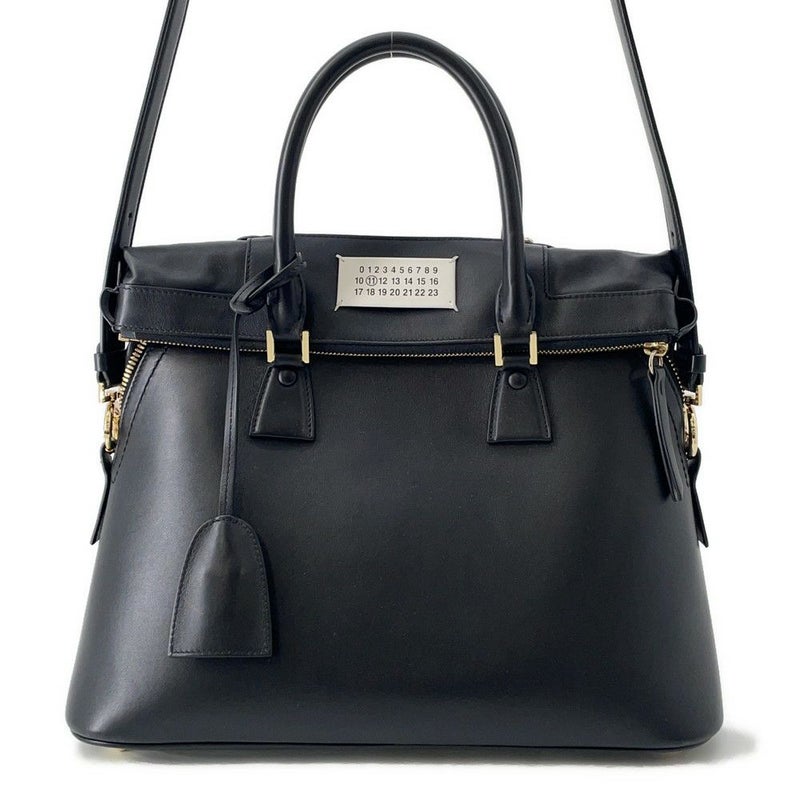 メゾンマルジェラ ハンドバッグ 5AC ミディアム レザー Maison Margiela 2wayショルダー 黒