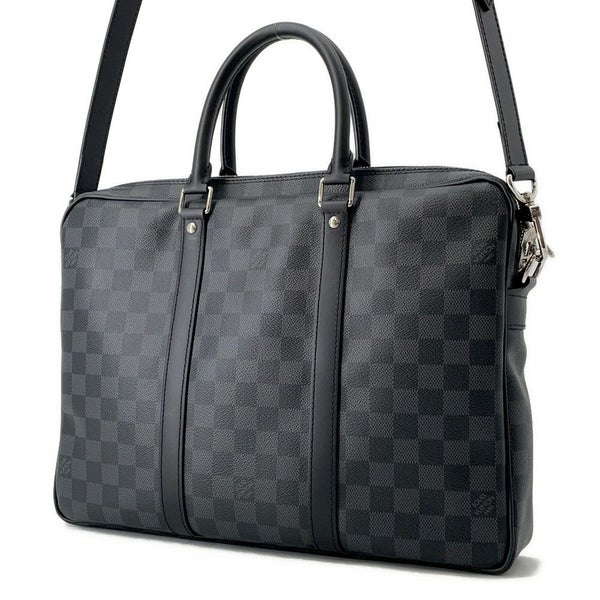 ルイヴィトン ビジネスバッグ ダミエ・グラフィット PDV ポルトドキュマン・ヴォワヤージュPM N41478 ヴィトン 黒 ブラック 2way
