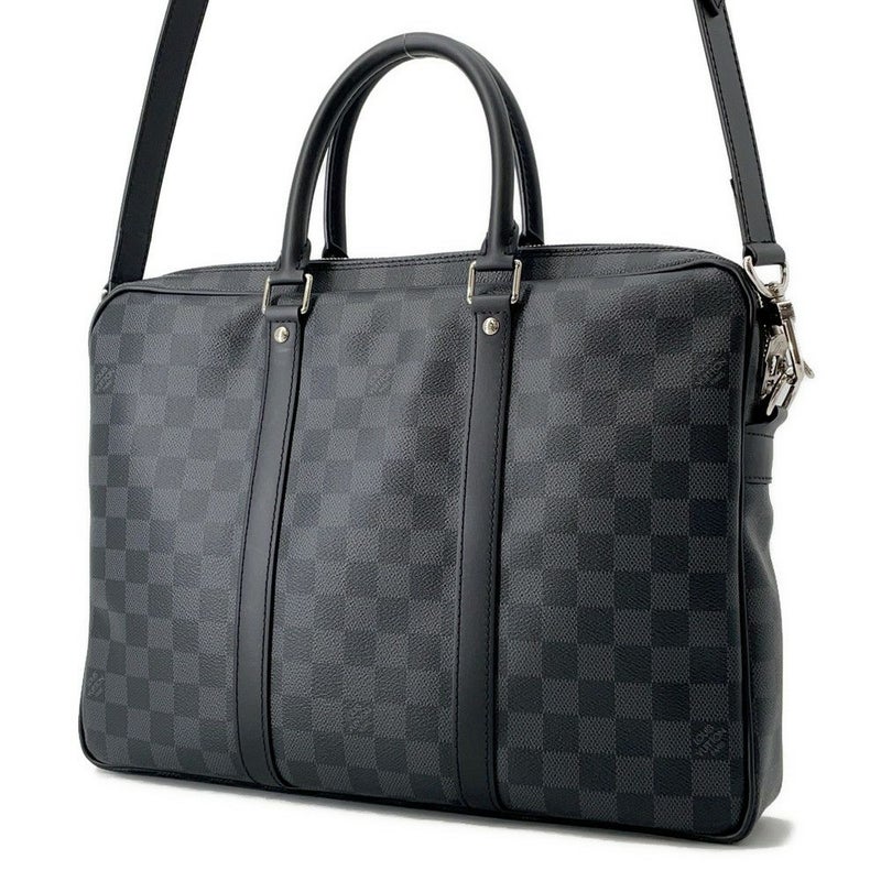 ルイヴィトン ビジネスバッグ ダミエ・グラフィット PDV ポルトドキュマン・ヴォワヤージュPM N41478 ヴィトン 黒 ブラック 2way