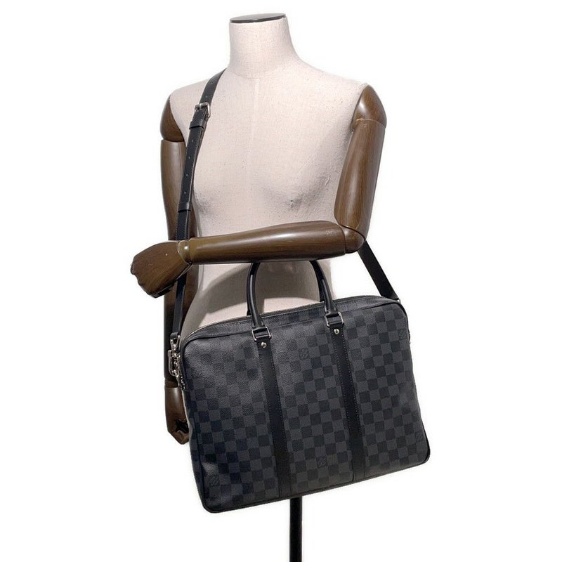 ルイヴィトン ビジネスバッグ ダミエ・グラフィット PDV ポルトドキュマン・ヴォワヤージュPM N41478 ヴィトン 黒 ブラック 2way