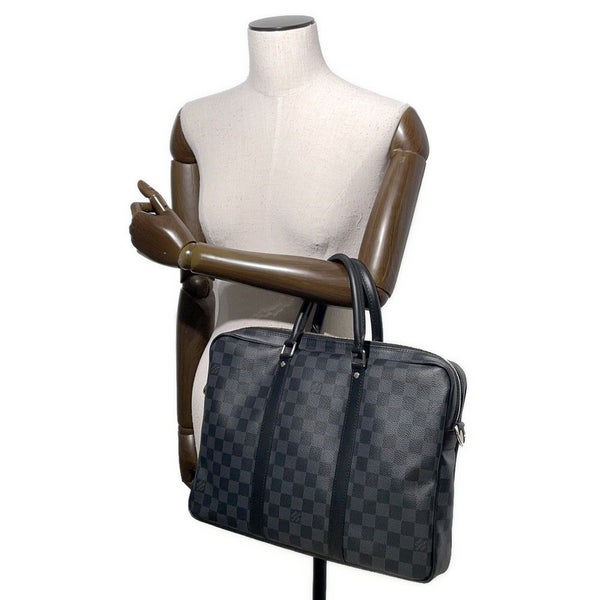 ルイヴィトン ビジネスバッグ ダミエ・グラフィット PDV ポルトドキュマン・ヴォワヤージュPM N41478 ヴィトン 黒 ブラック 2way