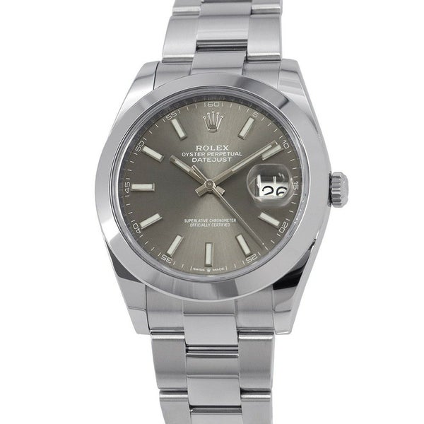 ロレックス デイトジャスト41 ランダムシリアル ルーレット 126300 ROLEX 腕時計 スレート文字盤