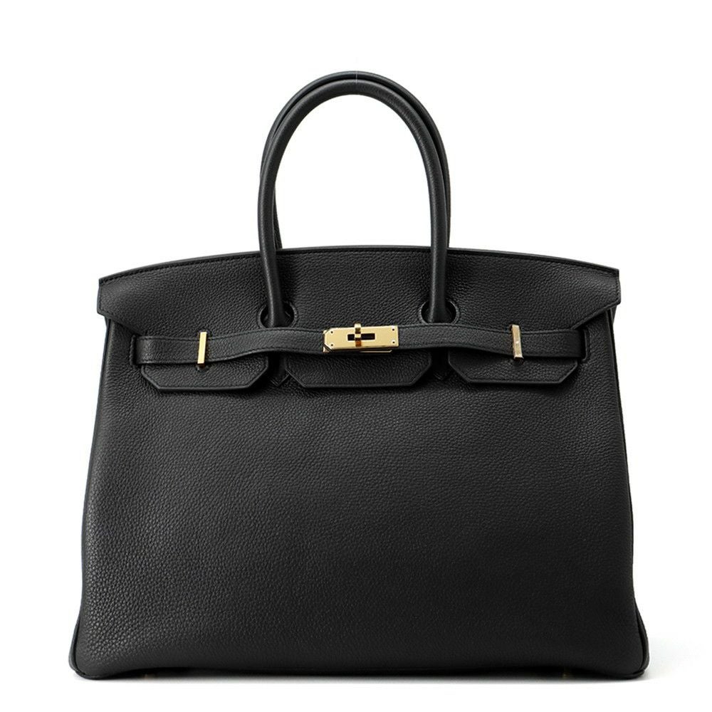 返品OK バーキン35 金具 トゴ Birkin ハンドバッグ レザー エルメス バーキン35 ブラック/ゴールド金具 トゴ T刻印 HERMES Birkin