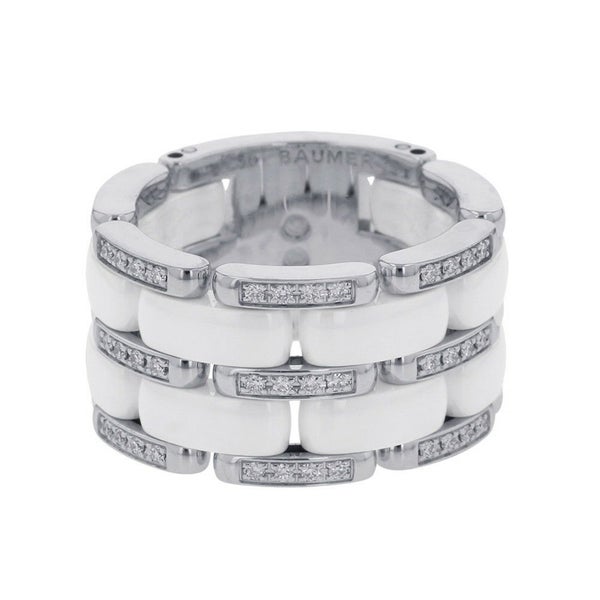 シャネル リング ウルトラ コレクション ダイヤモンド K18WGホワイトゴールド ホワイトセラミック サイズ56 CHANEL 指輪