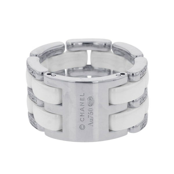 シャネル リング ウルトラ コレクション ダイヤモンド K18WGホワイトゴールド ホワイトセラミック サイズ56 CHANEL 指輪