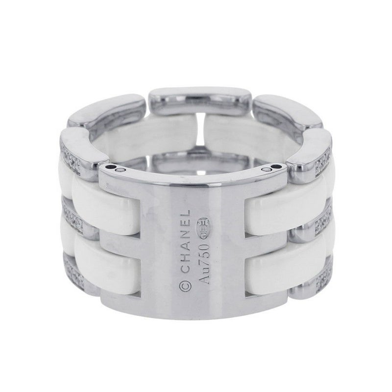 シャネル リング ウルトラ コレクション ダイヤモンド K18WGホワイトゴールド ホワイトセラミック サイズ56 CHANEL 指輪