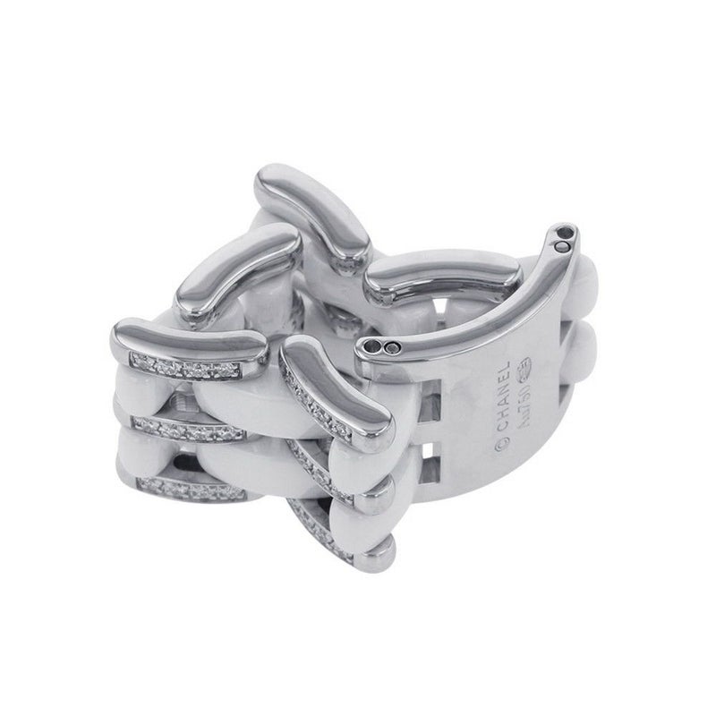 シャネル リング ウルトラ コレクション ダイヤモンド K18WGホワイトゴールド ホワイトセラミック サイズ56 CHANEL 指輪