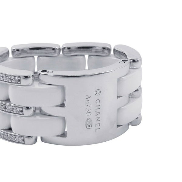 シャネル リング ウルトラ コレクション ダイヤモンド K18WGホワイトゴールド ホワイトセラミック サイズ56 CHANEL 指輪