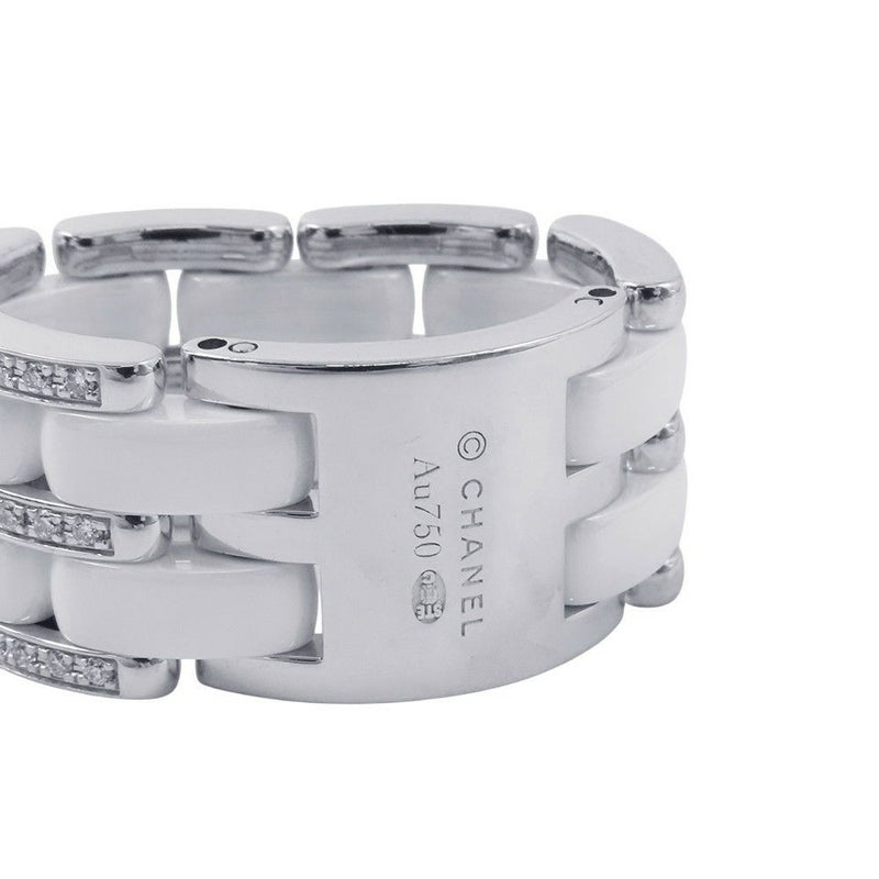 シャネル リング ウルトラ コレクション ダイヤモンド K18WGホワイトゴールド ホワイトセラミック サイズ56 CHANEL 指輪