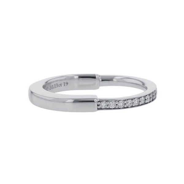 ティファニー リング ロック リング ダイヤモンド 0.13ct K18WGホワイトゴールド サイズ約9号 72345363 Tiffany&Co. 指輪