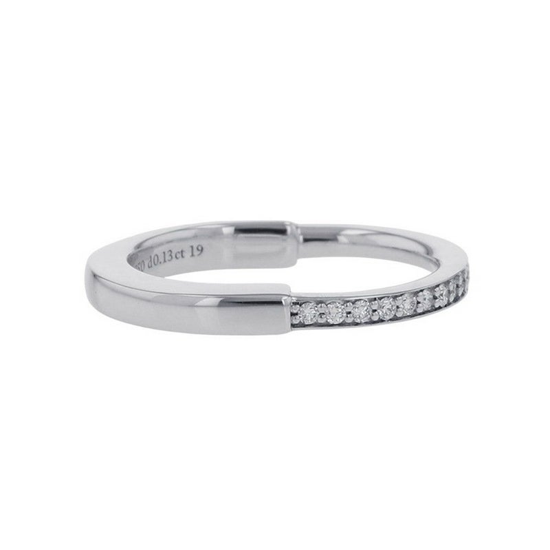 ティファニー リング ロック リング ダイヤモンド 0.13ct K18WGホワイトゴールド サイズ約9号 72345363 Tiffany&Co. 指輪