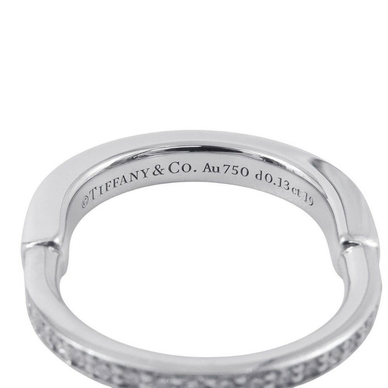 ティファニー リング ロック リング ダイヤモンド 0.13ct K18WGホワイトゴールド サイズ約9号 72345363 Tiffany&Co. 指輪