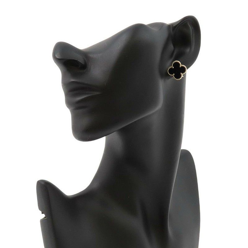 ヴァンクリーフ&アーペル ピアス ヴィンテージ アルハンブラ イヤリング オニキス K18YGイエローゴールド VCARA44200