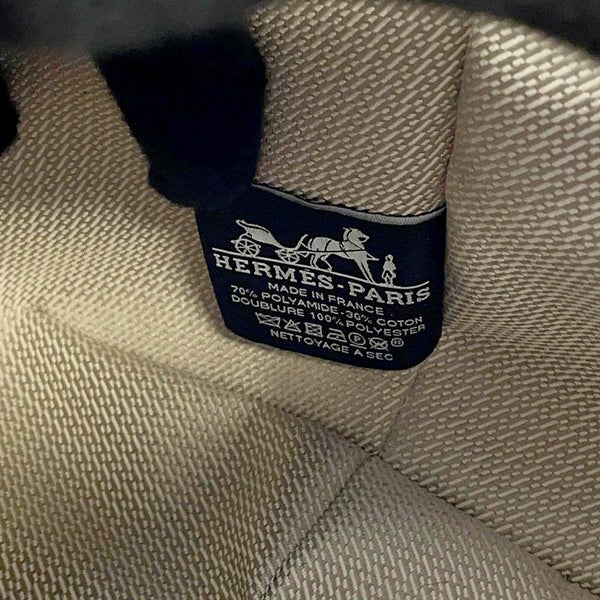 エルメス ポーチ ブリッド・ア・ブラックGM ジグザグ ブラック/ブルーニュイ/シルバー金具 キャンバス