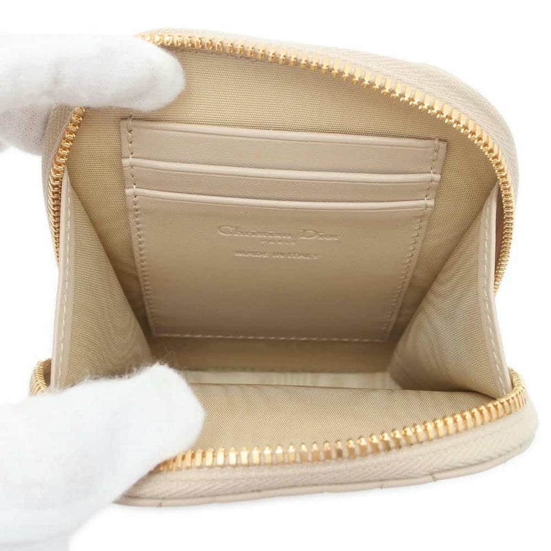 クリスチャン・ディオール スマホケース レディディオール フォンホルダー カナージュ ラムスキン S0872ONMJ ベージュ