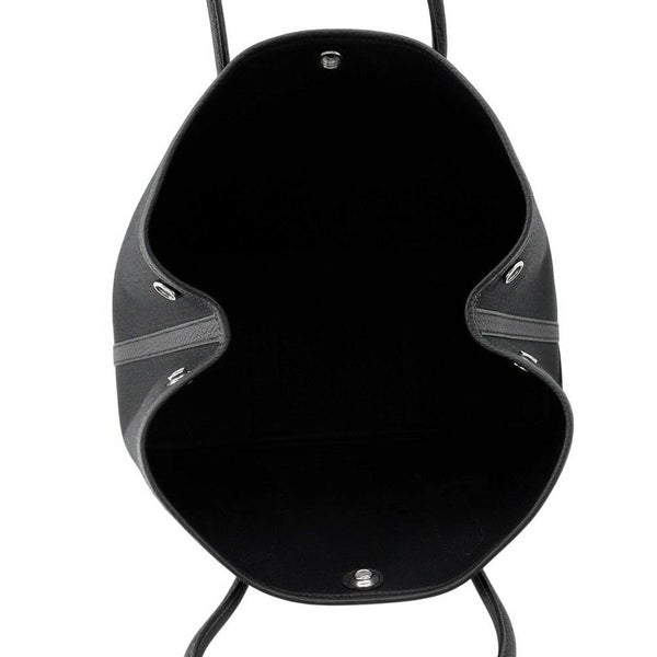 エルメス トートバッグ ガーデンパーティTPM ブラック/シルバー金具 トワルミリタリー/ネゴンダ K刻印 黒