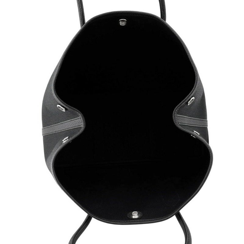 エルメス トートバッグ ガーデンパーティTPM ブラック/シルバー金具 トワルミリタリー/ネゴンダ K刻印 黒