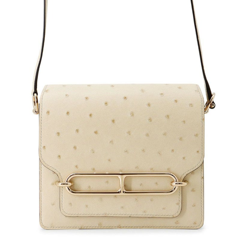 エルメス サック ロウリス ルリ ミニ パーシュマン/ゴールド金具 オーストリッチ U刻印