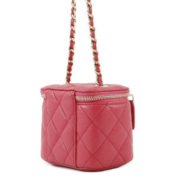 シャネル チェーンショルダーバッグ マトラッセ ココマーク クラシック ミニ ヴァニティケース キャビアスキン AP1340 CHANEL