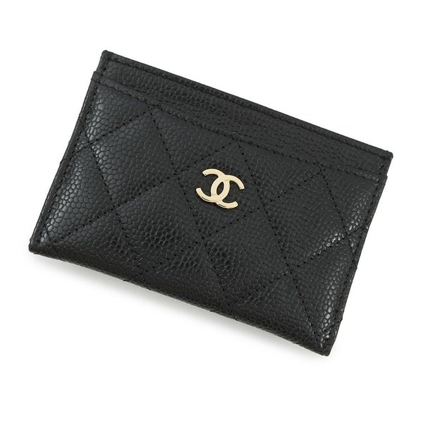 シャネル カードケース クラシック マトラッセ ココマーク キャビアスキン AP0213 CHANEL 定期入れ パスケース 黒