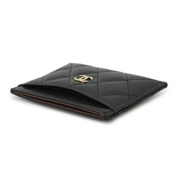 シャネル カードケース クラシック マトラッセ ココマーク キャビアスキン AP0213 CHANEL 定期入れ パスケース 黒