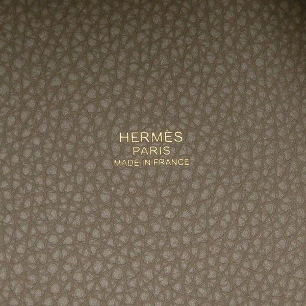 エルメス ハンドバッグ ピコタンロックMM エトゥープ/ゴールド金具 トリヨンクレマンス W刻印 HERMES トートバッグ