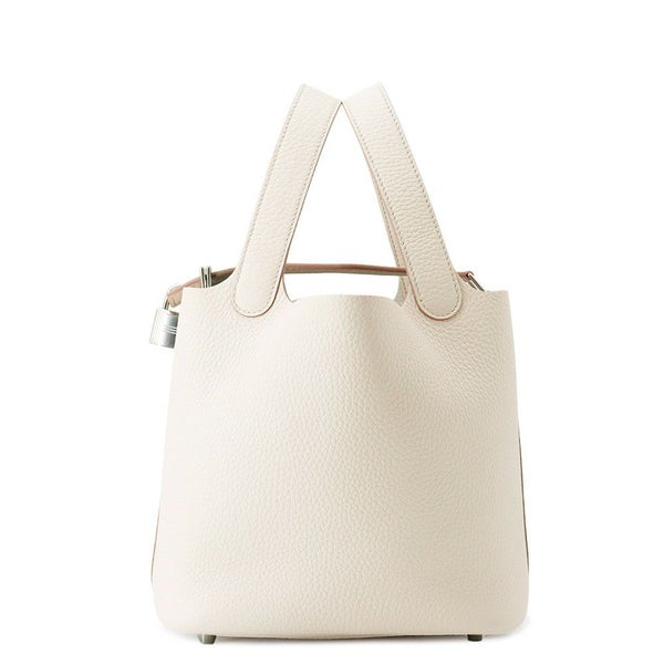 エルメス ハンドバッグ ピコタンロックPM ベトン/シルバー金具 トリヨンクレマンス K刻印 HERMES トートバッグ