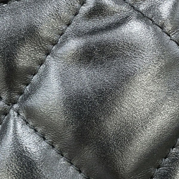 シャネル ショルダーバッグ ココマーク マトラッセ マキシボーリングバッグ カーフレザー AS4812  CHANEL 黒